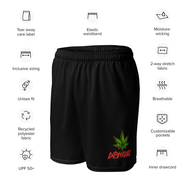 DANKDUDZ WEED LEAF Unisex mesh shorts