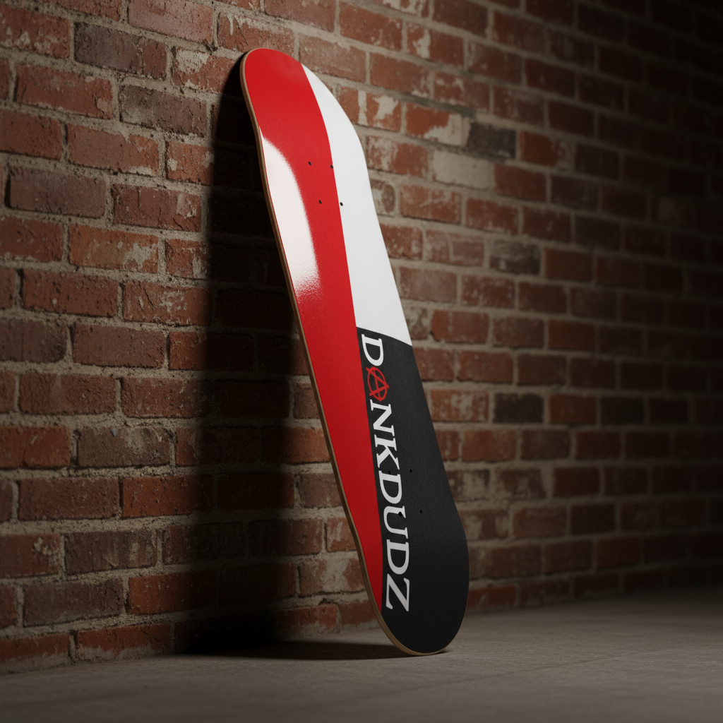 8in Dankdudz Anarchy Board Red, White, Black