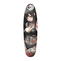 Tattooed Anime Girl Cruiser Skate Deck