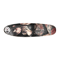 Tattooed Anime Girl Cruiser Skate Deck
