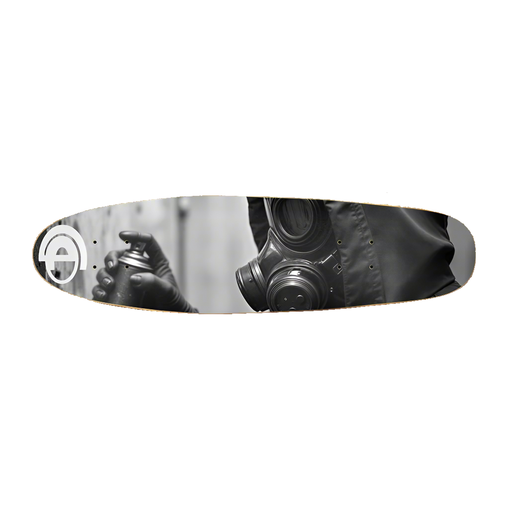 8-1/4in Gas Mask Graffiti Cruiser Skate Deck