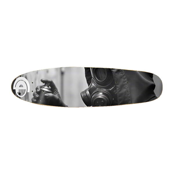 8-1/4in Gas Mask Graffiti Cruiser Skate Deck