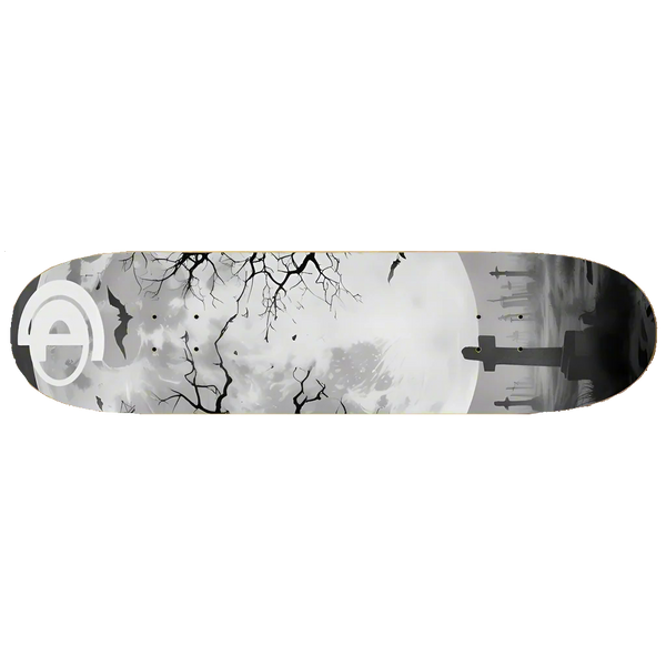 8-1/4in Moon Over The Cemetery Skate Deck