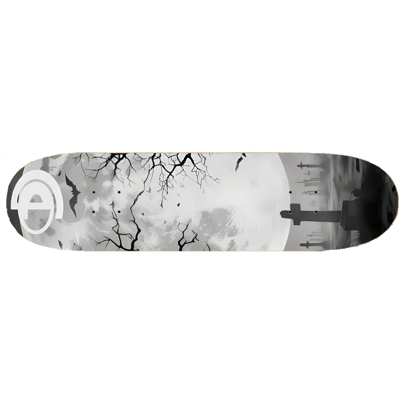 8-1/4in Moon Over The Cemetery Skate Deck