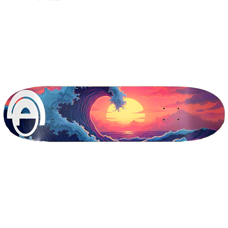 8-1/4 Wave Sunset Skate Deck