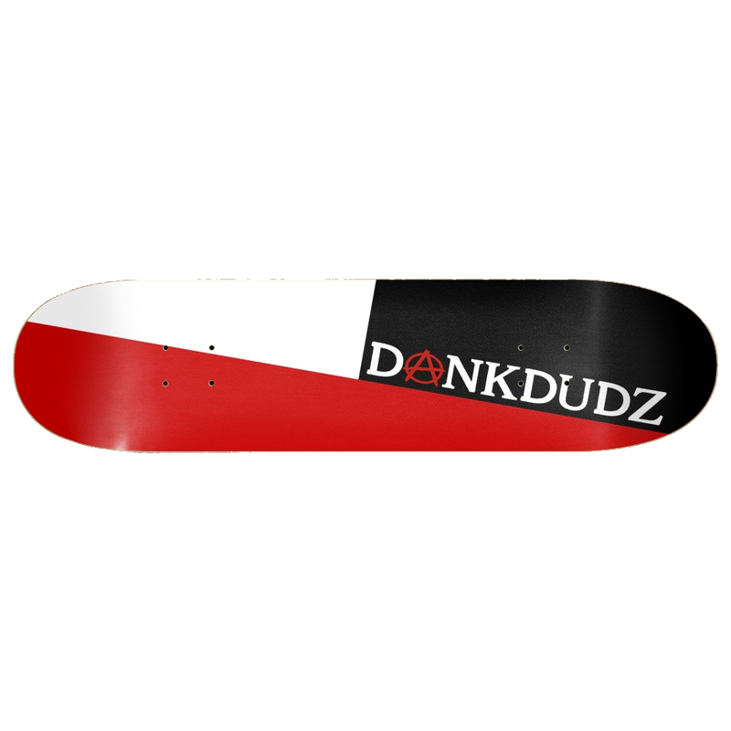 8in Dankdudz Anarchy Board Red, White, Black